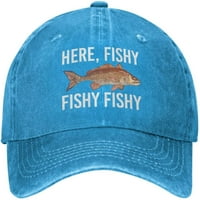 Smiješni ribolovni šešir ovdje Fishy Fishy Fishy Hat Muškarci Tata Hat Slatka šešir