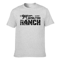 Muška rušenje Ranch Zvanična majica Soft Majica s kratkim rukavima Veliki sivi