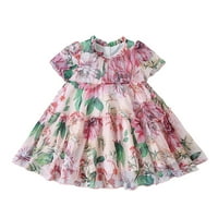Pimfylm Slatke proljetne haljine Djevojke za djevojke haljina Toddler pamučna haljina Tulle haljine
