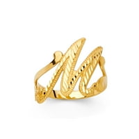 Dragulji lux14k žuto zlato početno slovo modne godišnjice prsten P veličine 8