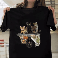 Ženska smiješna životinja Cat Tiger Print Osnovna majica Slatke T majice za žene i djevojke Ljetne kratke