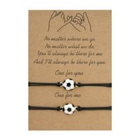 Ogrlica Wiueurtly Bling za žene Fudbalske karte prijatelja narukvice parovi narukvice za podudaranje