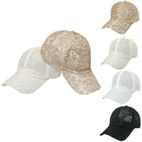 Odeerbi bejzbol kapa za muškarce Ženska nijansa čipka šuplje prozračne mrežne šešir za sunčanje crna