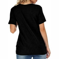 Woof modni grafički majica za ženske majice kratkih rukava, meki i trendi ljetni vrh s jedinstvenim