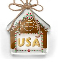 Ornament tiskan jednostrani Sjedinjene Američke Države Cookie Christmas Neonblond
