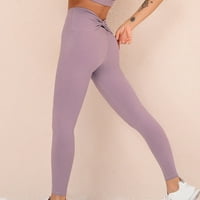Joga hlače Ženska sportska sporta za podizanje čistog boja koji se podiže u obliku joge Hlače visokog