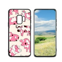 Kompatibilan sa Samsung Galaxy S telefonom, krava-printom-apstraktno-umjetno-crno-bijelo-ružičasto-slatka