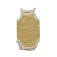Adviicd Jumpsuit 2t Toddler Boy Outfit Baby Girls Boys Pamuk Pamuk Ljeto Boja blok bez rukava Objavi i bebe