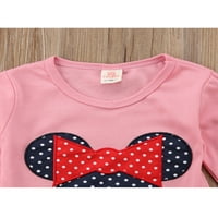 Djeca dječja djevojačka odjeća Crtani Clatki Mickey Mouse Head uzorak Torp košulja, dugih rukava Okrugli izrez Loover Top
