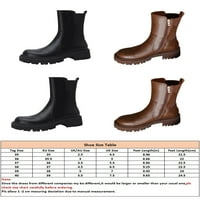 Daeful Dame Chelsea Boot Vintage elastične cipele za gležnjeve Mid Heel kratki bootie vodootporni Udobnost Radni čizme Uredske zimske cipele plišane crne 5,5