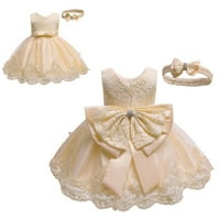 Tking modni dječji djevojke čipka za čipku za praćenje princeza vjenčanje formalno tutu haljina + traka