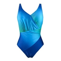 Mchoice ženski jedno kupaći kostim plus veličina konzervativna gradijentna pruga velika plaža bikinija