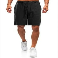 Bomotoo muški dno crteže ljetne kratke hlače elastične kratke hlače na plaži Havajski odjeća za odmor Mini pantalone black m