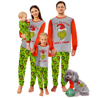 Porodica koja se podudara sa božićnim padžamama set za spavanje za spavanje Božićni bivoli plairani trak printerine veličine dečice-kućnih ljubimaca za kućne ljubimce i hlače i hlače za kućne ljubimce