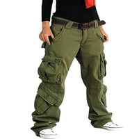 Suanret žene vintage baggy teretni hlače High struk široki ravni noga punk grunge hip hop teretni pantalone