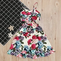 Haljina za djevojke djevojke Ljetna haljina Ljetna cvijeta Mini klizanje dječja dječja djevojaka Moda