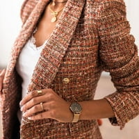 Ženski novi modni dugih rukava na ovratniku od tiskanog džepa jakne za jaknu 【Clearence】
