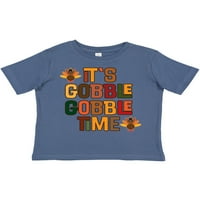 Tipkastična zahvalnost Gobble Time Turkey Poklon majica malih majica malih majica ili mališana