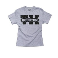 Houston, Texas T Classic City State Sign Boy's Pamučna mladost siva majica