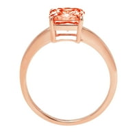 1.0ct Asscher Cred Simulirani dijamant 14k ružičasti ružičasti zlato graviranje izjava godišnjica angažmana