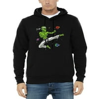 Muški vanzemaljski karate f Crni pulover Hoodie 3x-Large