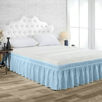 Omotajte oko kreveta suknja svijetlo plava puna XL veličina krojana pad, mekani dvostruki četkani kvalitetni