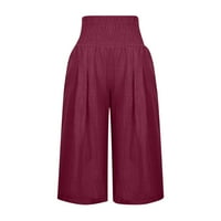 Ersazi široke pantalone za žene za žene Ženske moderne visoke strukske hlače sa širokim hlače, pune
