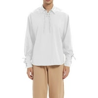 Sanbonepd uvažavanje učitelja muški dugih rukava Nacionalni stil zavoja za zavojni zavoj berbe majica casual bluza