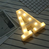 Umitay Remote Control Abeceda Svjetla LED svijetlo svijetlo bijele plastične slova