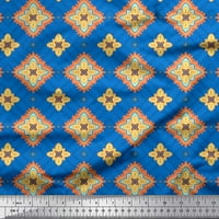 Soimoi Georgette viskoza tkaninu umjetnička cvjetna i provjera geometrijsko tiskano tkaninsko dvorište