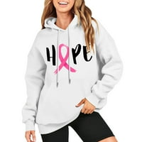 Ženski vrhovi protiv borbe od raka za pitanja pulover dukserice za prevelike dukseve dugih rukava zimska