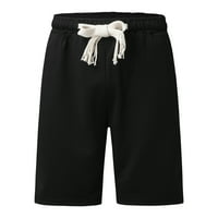 Zlekejiko muškarci Ljetne modne sportske casual pantalone elastični struk ravno noga labave kratke hlače
