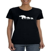 Majica slona i dječje majice-majice -Martprints dizajni, ženski X-veliki