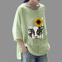 Ženska ležerna štampana majica sa otvorenim rukavima, pulover, pulover vruće8sl4869048