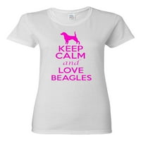 Dame se drže smireno i ljubav beagles majica