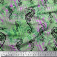Tkanina za pamučnu pamučnu patku Teknuru i morski konj okean dekor tkanina tiskano dvorište široko