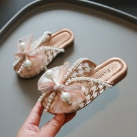Djevojke Sandale Bowknot Papuče biserne meke jedinice princeze cipele čipke MESS Baotou papuče