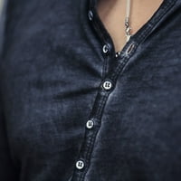 Yubnlvae muška majica majica Vintage bluza casual v-izrez Top Muška rukav jesen dugačka muška bluza