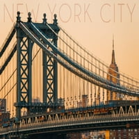 New York City, New York, Narančasto nebo i most