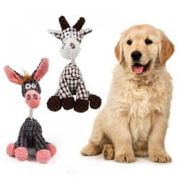 Brown Puppy Chew Chweker igračke za pse Igračke za pse škripav plišani zvuk Životinjski oblik Molarni igračke kućni ljubimac Težak zvuk Novi trening liječi igračku za pse