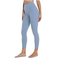 Kali_store ženske hlače Ženske kapri joge hlače sa džepovima od suštinskog visokog struka za vežbanje