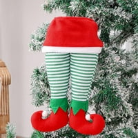 TOPUMT ELF noge za božićne ukrase - punjene noge za božićnu kućnu zabavu stablo kamina ukrasa