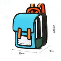 Crtana školska torba Unise 2D ruksak za crtanje za tinejdžere Djevojke za dječake