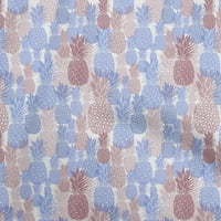 Onuone pamuk poplin svijetlo plava tkanina ananasana za obrtna projekta Dekor tkanina tiskana pored