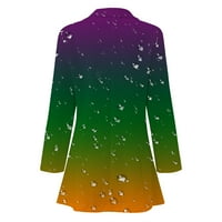 Caicj kaputi za žene Ženske ležerne elegantne elegantne jakna s dugim rukavima plus veličine Solid boja
