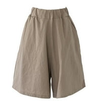 Gathrrgyp Plus Shorts za žene, Žene Ležerne prilike za gležnjeve hlače Labave vruće hlače Pamučne i