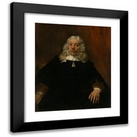 Rembrandt van Rijn Black Moderni uokvireni muzej umjetnički print naslovljen - portret bijelog kose