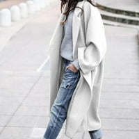 Mveomtd Ženska modna kaputa sa dugim rukavima sa dugim rukavima s dugim rukavima sa jaknom kaput žene