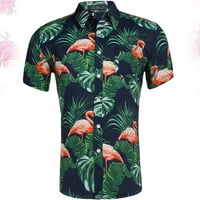 Modne havajske tiskane košulje modne tiskarske majice na vrhu muške košulje veličine l