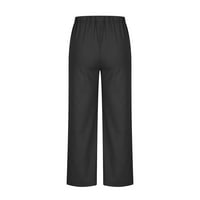 Azrian Womens Fall Modne hlače, ženske elastične strugove casual pantalone čvrstog gumba Slim pamuk